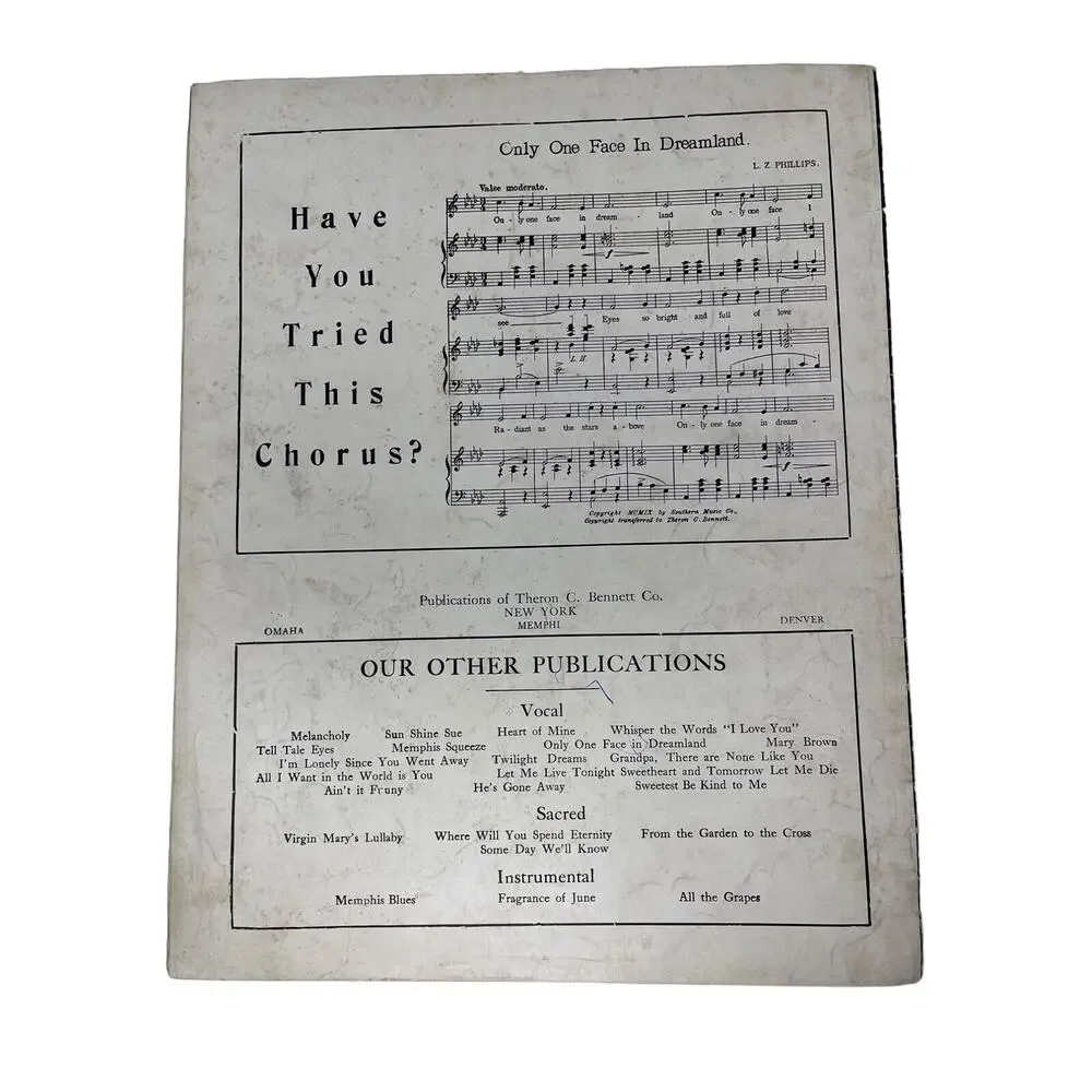 Melancholy Baby Sheet Music 1912 Geo A Norton‎ Ernie Burnett